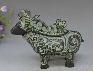 Collectibles Fine Bronze Statue Of Chinese Fortune Sheep Rare