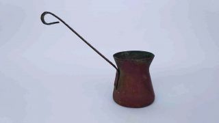 Antique & Vintage Dallah Wrought Copper Pot For Coffee Handmade Brass Handle Old