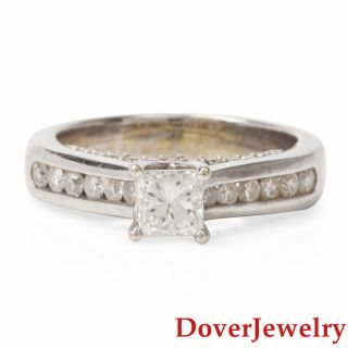 Estate Diamond 14k White Gold Engagement Ring Nr