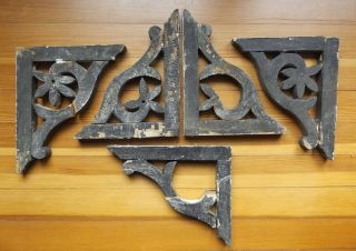 Shabby Antique Victorian Porch Corbels Brackets Gingerbread Parts
