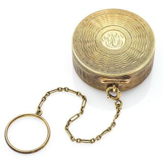 Antique 14K Yellow Gold Compact Case with Vanity Mirror 27.  1 Grams 2