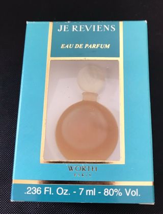 Stunning Vintage Rare Worth Je Reviens Perfume France Lalique Stars 2 In