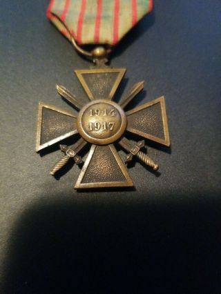 WW1 1914 - 1917 Croix De Guerre Military Medal - - SEE OUR WW1 STORE/ 2