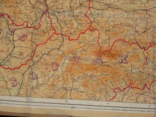 WW2 WWII 1943 Escape Silk Maps E/F Europe GERMANY POLAND HUNGARY 4