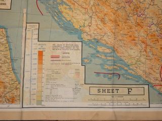 WW2 WWII 1943 Escape Silk Maps E/F Europe GERMANY POLAND HUNGARY 7
