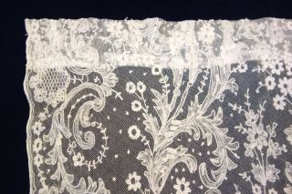 Antique French Country Victorian Chic Tambour Lace Curtains w/ Floral Pattern 6