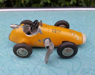 Vtg Schuco Micro Racer 1040 Germany Car Wind Up Racer With Key 3 Yellow