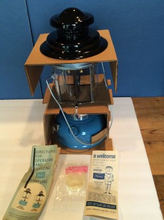 Vintage NIB SEARS Blue 2 Mantle Lantern AND Sears Deluxe 2 Burner Stove Coleman 11