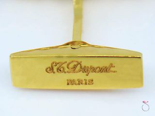 S.  T.  Dupont 18K Yellow Gold & Lapis Lazuli Cufflinks.  12.  80 Grams 5