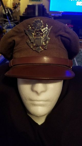 Ww2 Aaf Pilot Crusher Hat,  Dated And Named