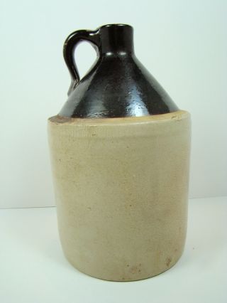 Antique Early 1900 ' s Two Toned Stoneware Crock Moonshine Whiskey Jug 12 