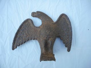 Antique Cast Iron Eagle Post Finial Hitching Post Wind Vane Gate Hood Topper