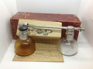 Antique Vtg Devilbiss No 16 Perfume Atomizer Bottle Made In Toledo Usa Box 1909