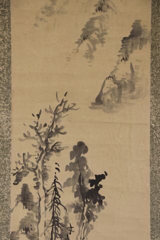 JAPANESE HANGING SCROLL ART Painting Sansui Landscape Kodama Katei E7588 4