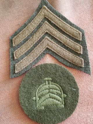 Wwi Us Army Tanker Armor Wool Chevron No Glow Patch Priced To Sell