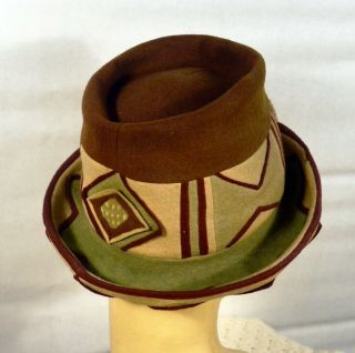 RARE 1920s Vintage LENCI FELT CLOCHE HAT_Italian Doll Maker_Ars Lenci Torino 6