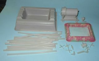 1960s Marx Big Inch Pipeline Play Set Plastic Water Pump,  Pipe And Accessories