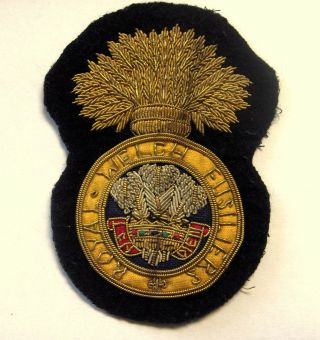 Wwii British Army: Royal Welch Fusiliers - Gold & Silver Bullion Dress Badge