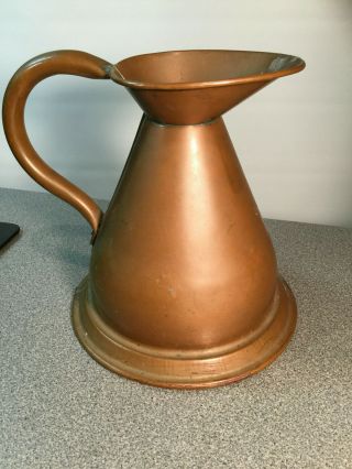 Victorian 1 Quart Copper Haystack Ale Jug