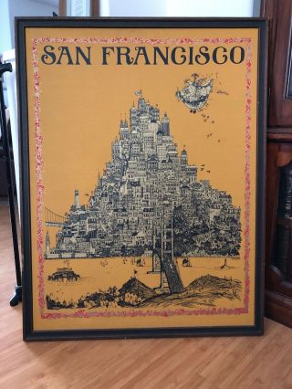 1967 San Francisco " Summer Of Love " Poster.  Grateful Dead,  Jefferson Airplane