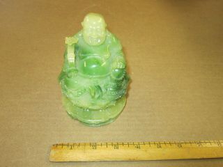 Green jade stone Buddah statue 4