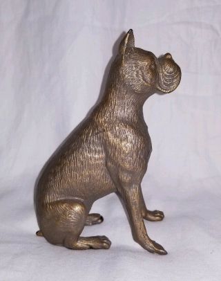Vintage German Shepherd Dog Great Dane Brass? Bronze 6 " Heavy Door Stop Statue