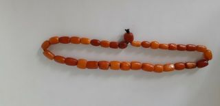 Antique Natural Amber Kahraman Beads Necklace 47.  9 Grams. 10