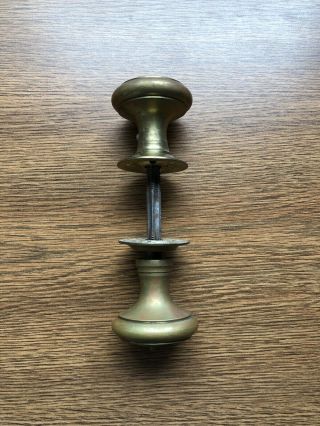 Antique / Vintage Set Of Two Brass Door Knobs 3