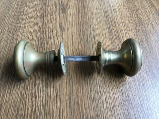 Antique / Vintage Set Of Two Brass Door Knobs 7