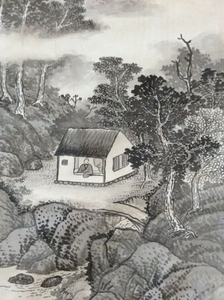 掛軸Japan Japanese Hanging Scroll Landscape View Sansui [E301] 4