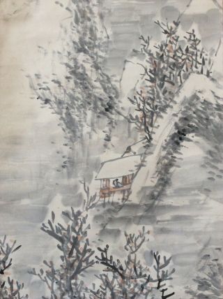 掛軸Japan Japanese Hanging Scroll Landscape View Sansui [E302] 4