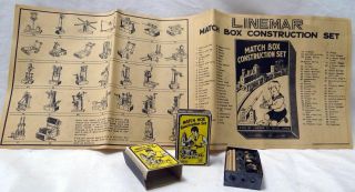 1930’s Linemar Marx Match Box Matchbox Vest Pocket Builder Construction Set