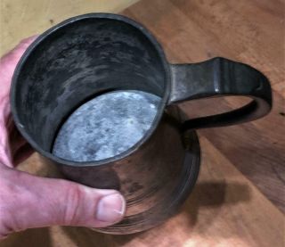 Antique English Pewter Pint Tankard or Mug,  James Yates,  c.  1800 2