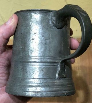 Antique English Pewter Pint Tankard or Mug,  James Yates,  c.  1800 4