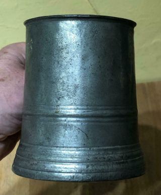 Antique English Pewter Pint Tankard or Mug,  James Yates,  c.  1800 5