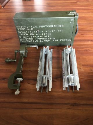 Wwii U.  S.  Army Air Force Photo Film Dryer,  Type A - 8 Houston Corporation