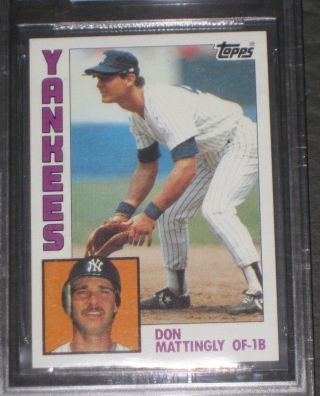 1984 Topps DON MATTINGLY Rookie Baseball Card 8 BGS 9 RC$ York 3