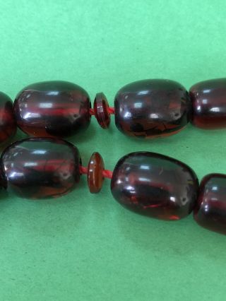 Ottoman Antique Faturan cherry amber bakelite islamic prayer beads 62 Grams 6