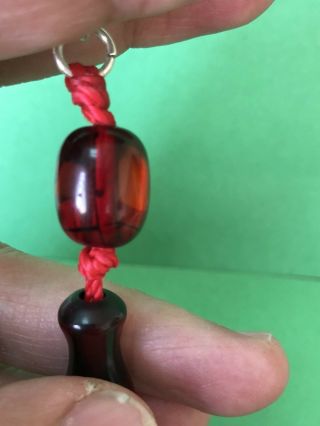 Ottoman Antique Faturan cherry amber bakelite islamic prayer beads 62 Grams 7