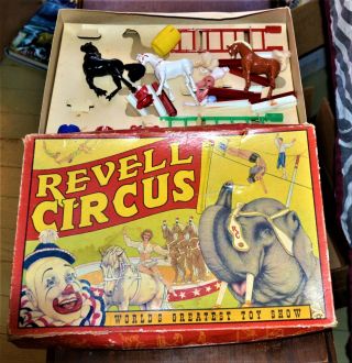 Vtg 1950s Revell Circus Set Incomplete