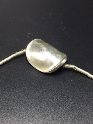 Robert Lee Morris Rare Vintage Modernist Sterling Silver Beaded Necklace 1980s 4