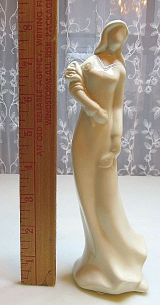 Vintage Blanc White Porcelain Woman Lady Figurine Statue