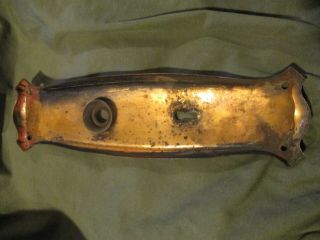 Antique Corbin copper door plate for knob 2