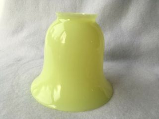 Vintage Custard Yellow Glass Lamp Shade Blacklight Reactive. 5