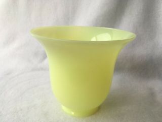 Vintage Custard Yellow Glass Lamp Shade Blacklight Reactive. 8