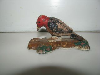 " Antique Hubley 251 Woodpecker Cast Iron Door Knocker Paint