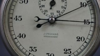 WWII German Artillery U - Boat Torpedo count Junghans 29A/II Stopwatch Split Time 4