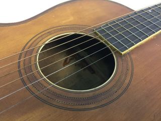 Vintage 1900 ' s Lyon & Healy Washburn Parlor Acoustic Guitar Natural Finish Inlay 4