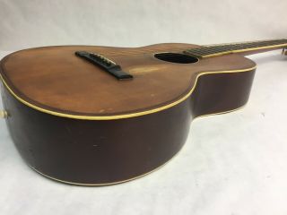 Vintage 1900 ' s Lyon & Healy Washburn Parlor Acoustic Guitar Natural Finish Inlay 5