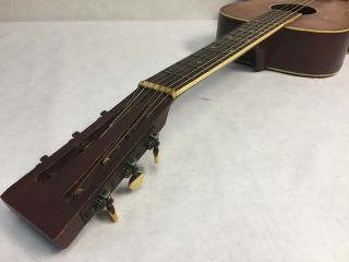 Vintage 1900 ' s Lyon & Healy Washburn Parlor Acoustic Guitar Natural Finish Inlay 9